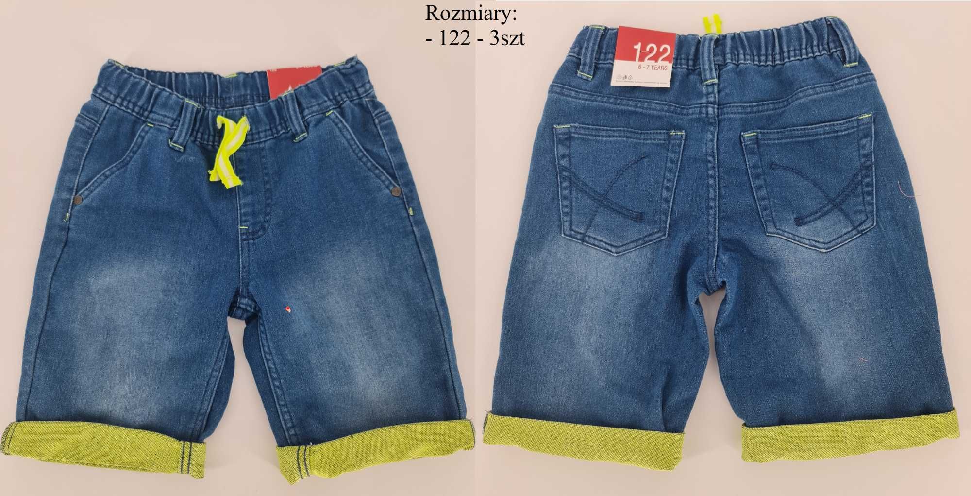 Krótkie spodenki jeans r. 122