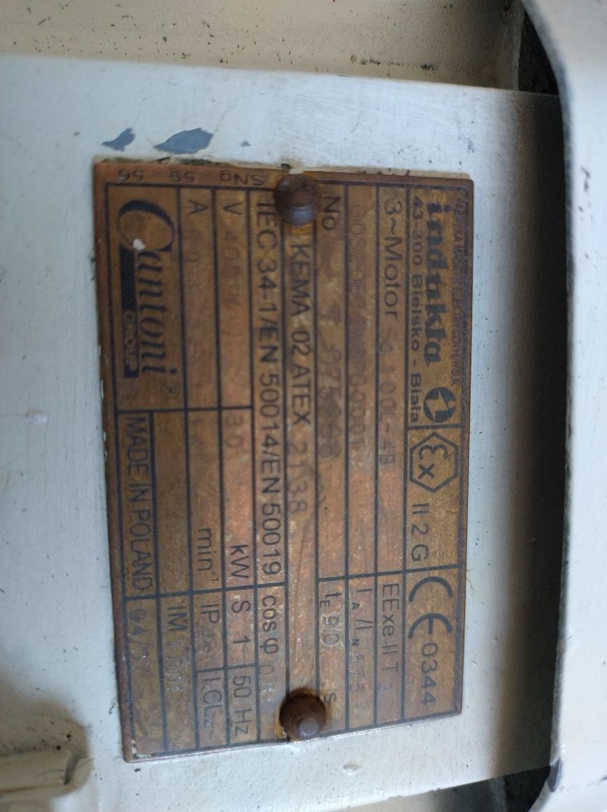 Silnik elektryczny 3kW EX 1400 obr. ognioszczelny iskrobezpieczny