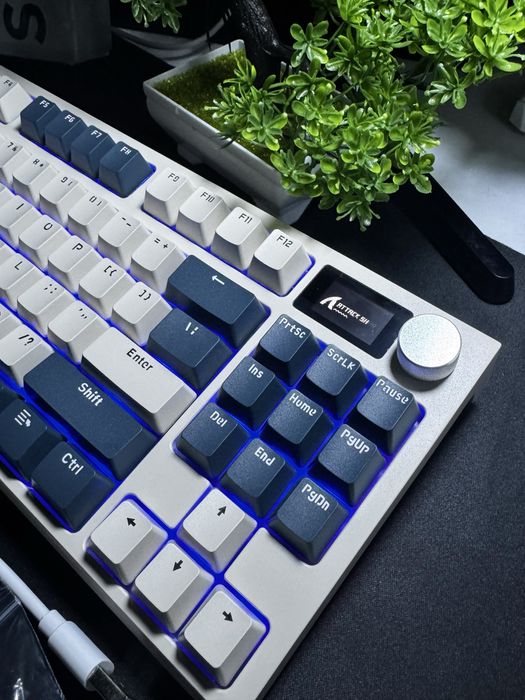 ‼️•Механічна клавіатура Attack Shark K86 Blue-White/Retro Grey•‼️