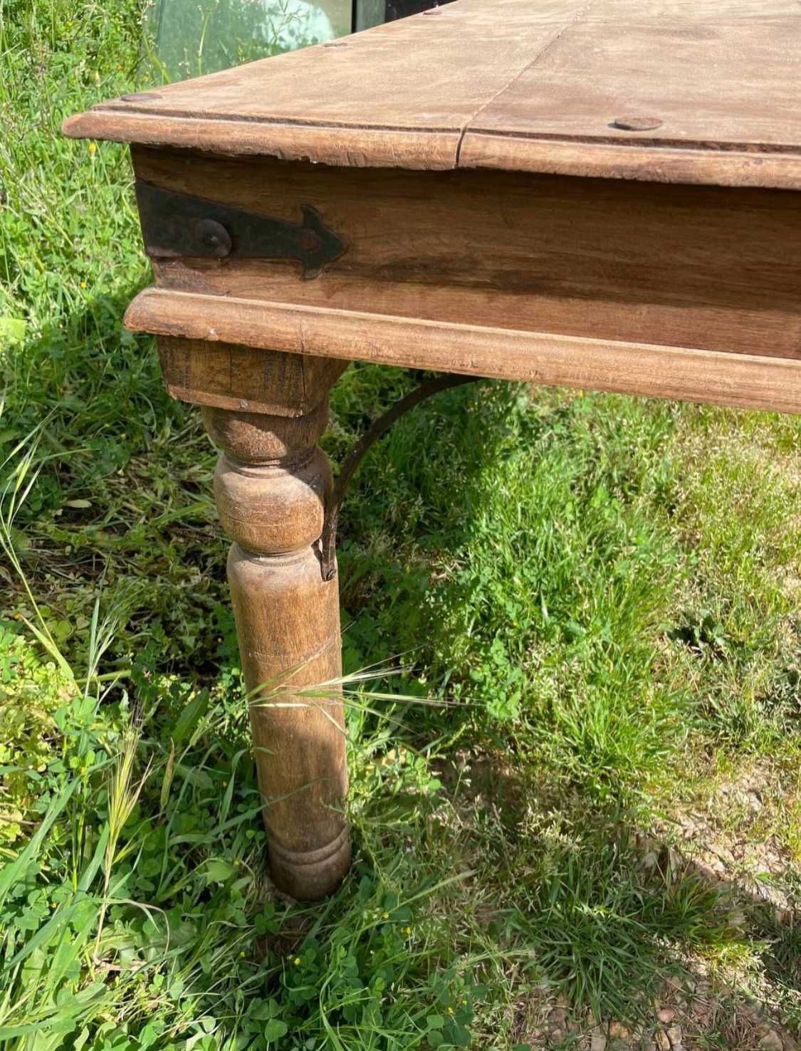 mesa jantar madeira rustico boho