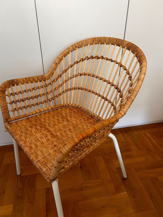 Krzesła Ikea Nilsove, styl boho skandi