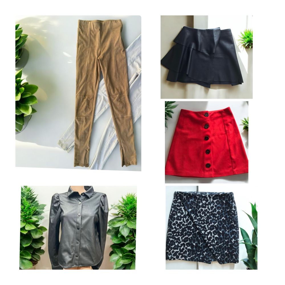Юбки Zara.Кожзам.спідниці