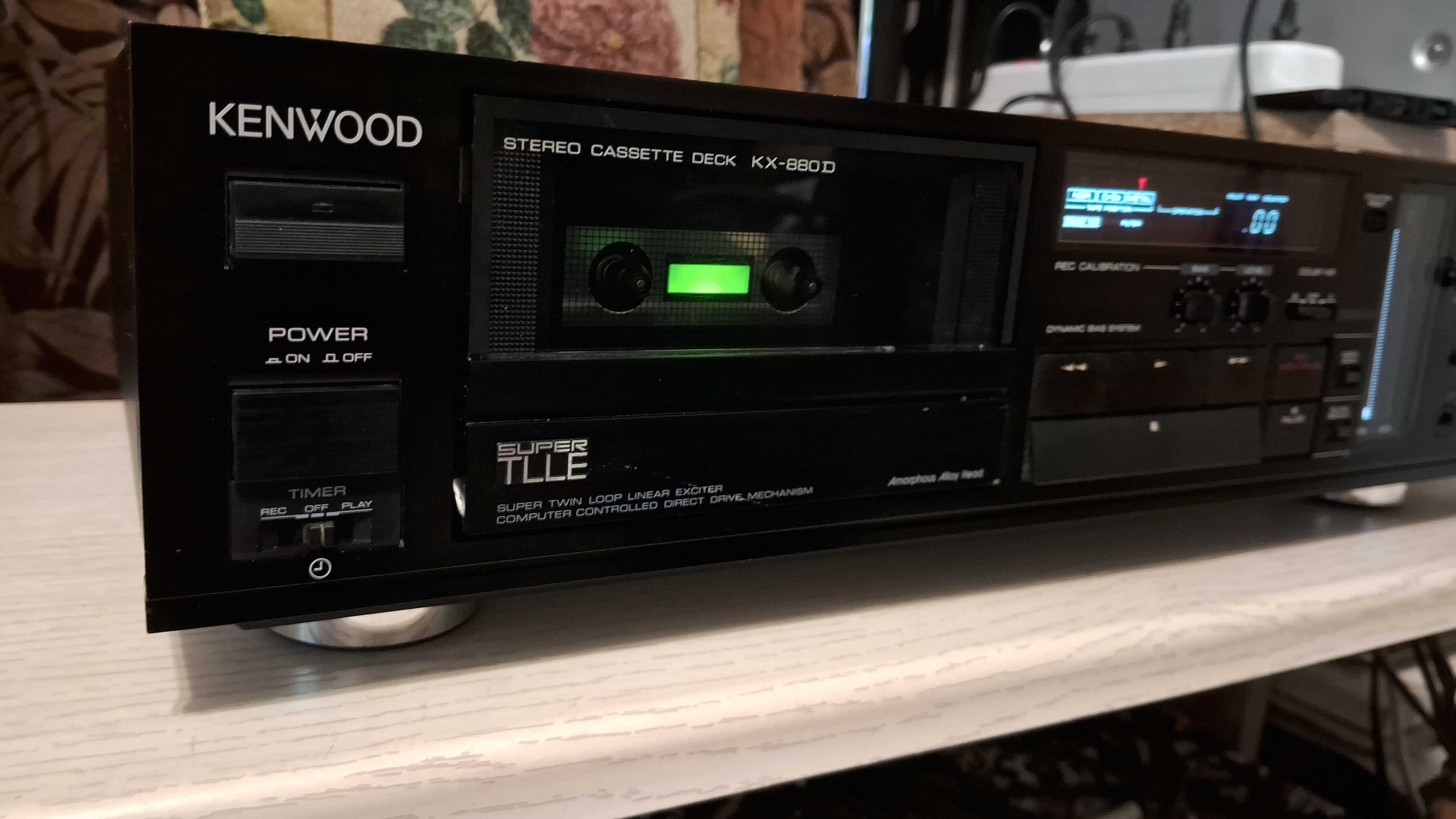 Kenwood KX-880D касетна дека, Direct Drive, аморфна головка.