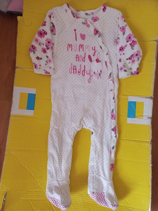 Утеплений чоловічок сліп для дівчинки Mothercare 6-9 місяців, до 73 см