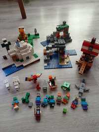 LEGO Minecraft mix elementów 21152, 21142, 21140, 21141, figurki