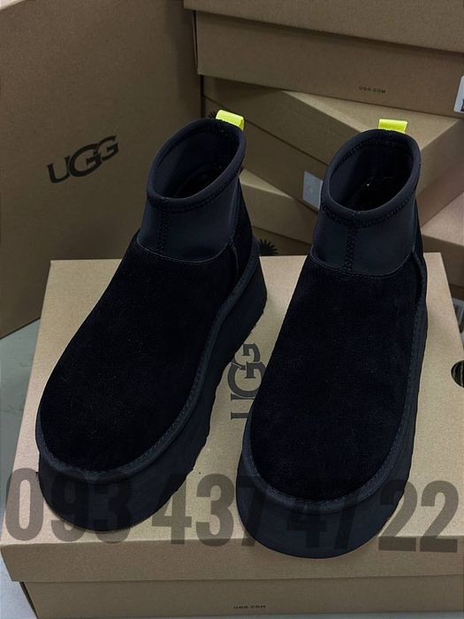 Жіночі UGG на Платформі CLASSIC MINI DIPPER Black Ugg