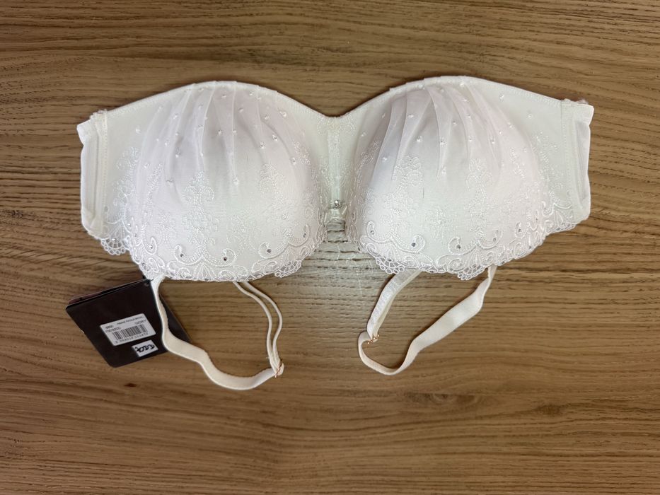 Biustonosz nowy 70DD bardotka strapless brytyjskiej firmy Gossard