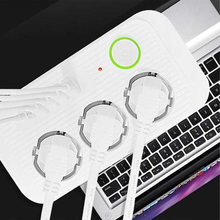 Listwa zasilająca przedłużacz 2m 3xgniazda 5x USB ładowarka włącznik