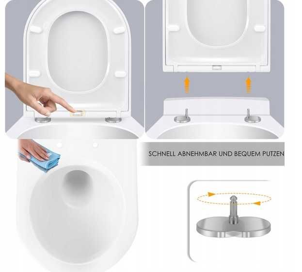 Deska sedesowa wolnoopadająca, Duroplast, Quick-Release