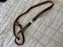 Vintage y2k 00s Diesel Spellout Logo Skinny Leather Brown Belt