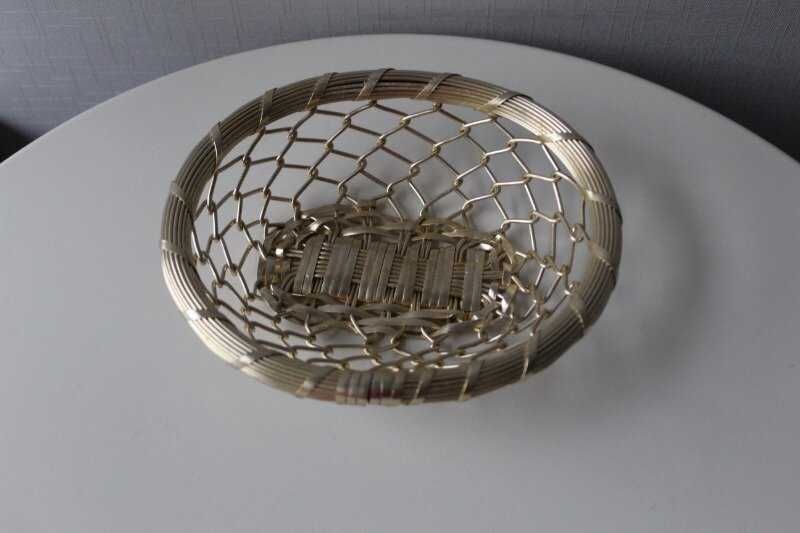 Корзинка, хлебница, латунь, бронза, Германия