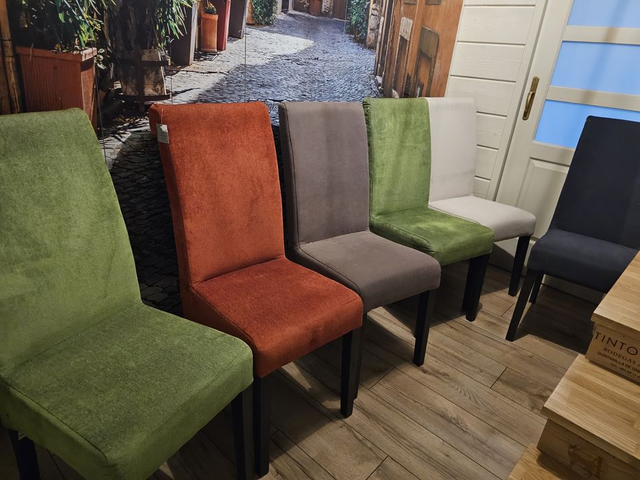 Stylowe krzesła tapicerowane AlmiDecor – 4 sztuki