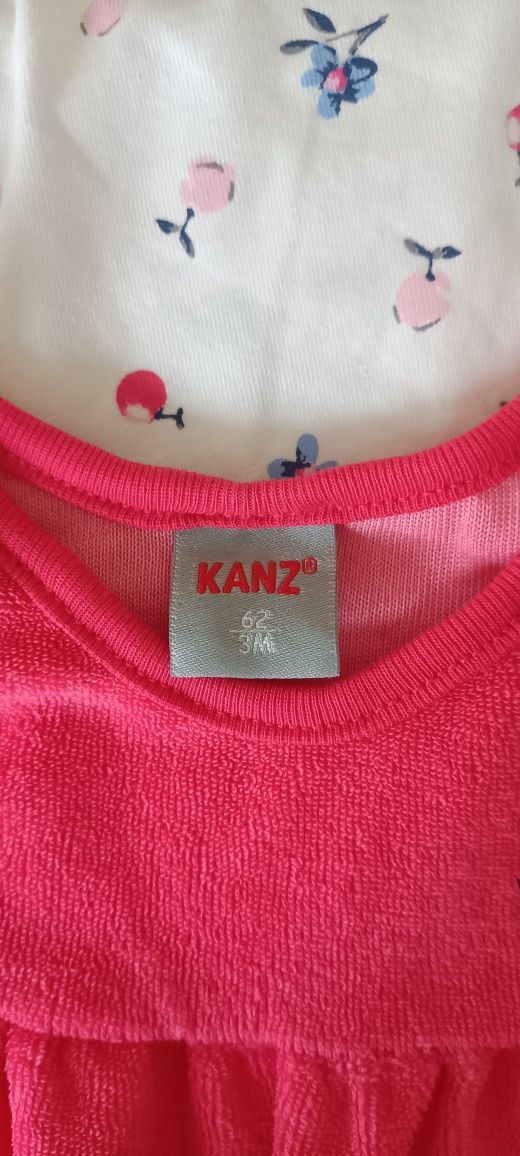 Komplet nowy śpioszki bluzka Kanz 62