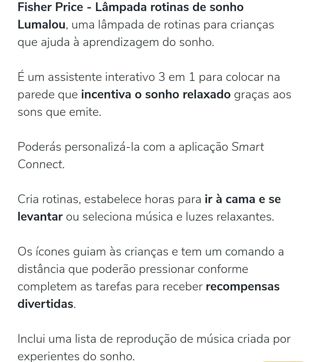 Lâmpada de rotinas de sonho da fisher price(Artigo único)