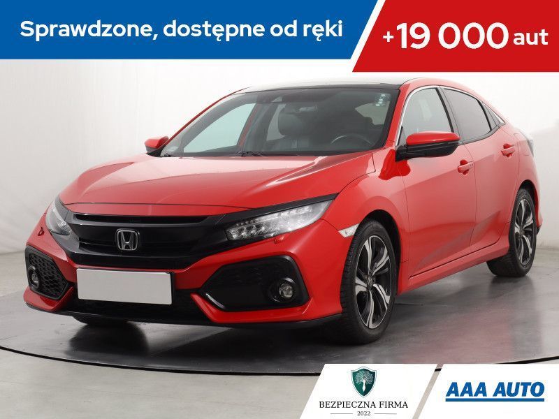 Honda Civic 1.0 VTEC Turbo, Salon Polska, Serwis ASO, Automat, Skóra, Navi,