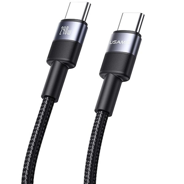 USAMS Kabel pleciony 240W USB-C/USB-C1.2m SY Series tarnish SJ727USB01