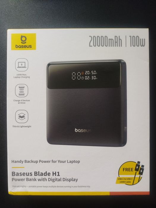 Powerbank Baseus Blade H1 20000mAh, 100W