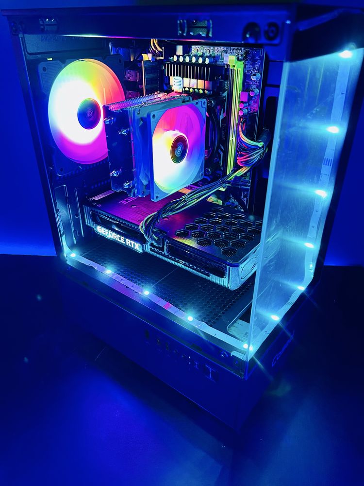 Komputer Do Gier Gamingowy RGB Intel I7 6X3,7Ghz RTX 3060 16GB DDR4 M2