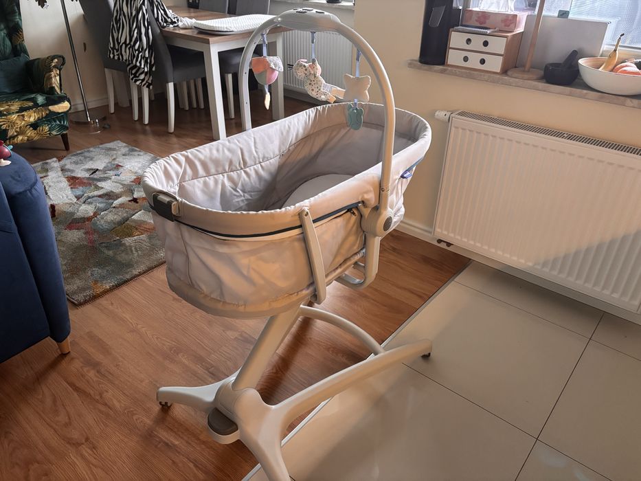 Chicco, Baby Hug 4in1, kołyska, leżaczek, krzesełko, Glacial