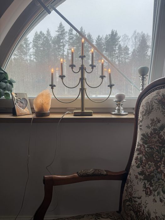 Świecznik adwentowy mosiadz na prąd prezenty