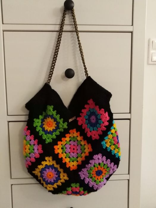 Torebka szydełkowa piękna ręcznie robiona