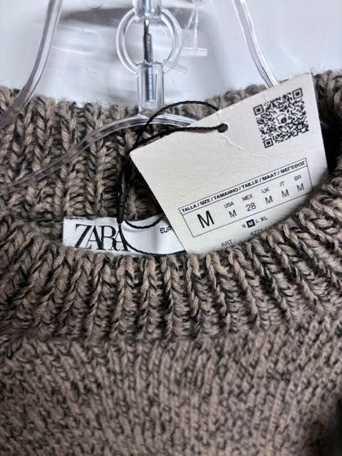 Zara sweter z ASYMETRYCZNYM zapięciem NOWY rozmiar M