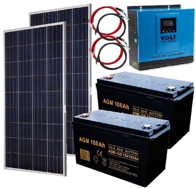 Zestaw Solarny 3000w Panel Solar Przetwornica 230v