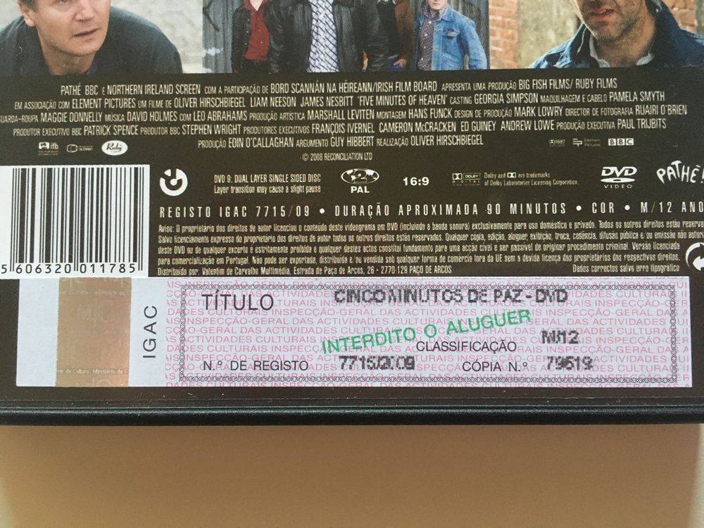 DVD filme - Cinco Minutos de Paz - NOVO