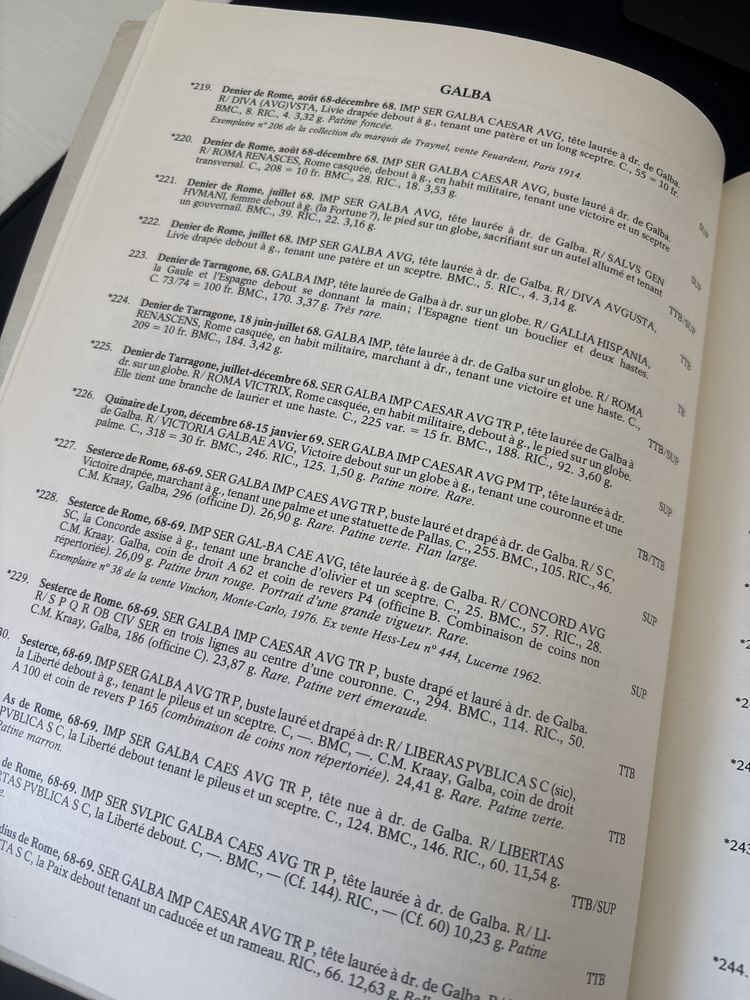 Catalogo numistmatica romana 1982
