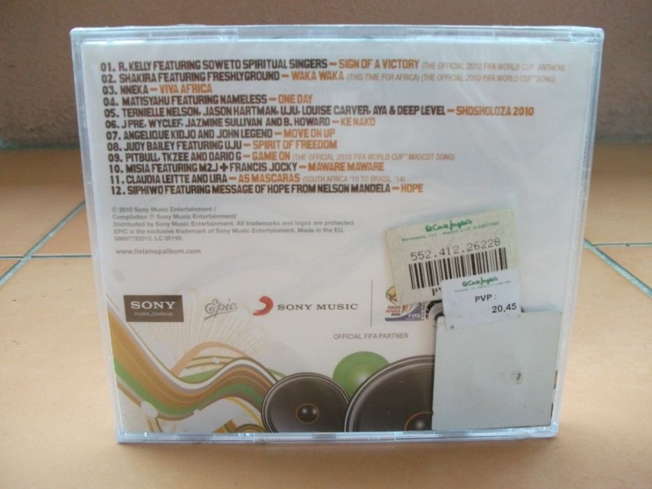 CD "Listen Up" oficial Campeonato Mundo de Futebol FIFA 2010 (NOVO)