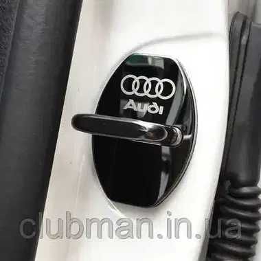 Накладка на дверний замок AUDI (Ауді) Комплект 4 шт Чорний лак