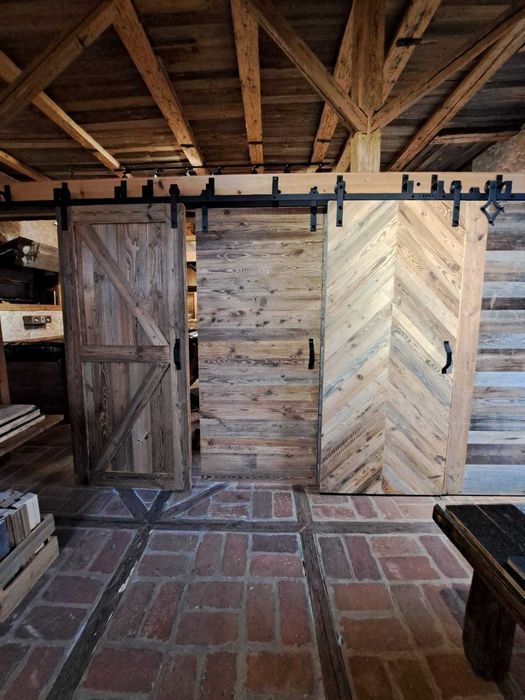 Drzwi Przesuwne Ze Starego Drewna Loft Barn Doors [TRANSPORT ZA DARMO]