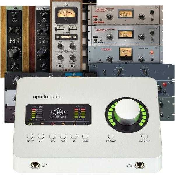 Аудіоінтерфейс UNIVERSAL AUDIO Apollo Solo USB/ TB3  нові, в наявності