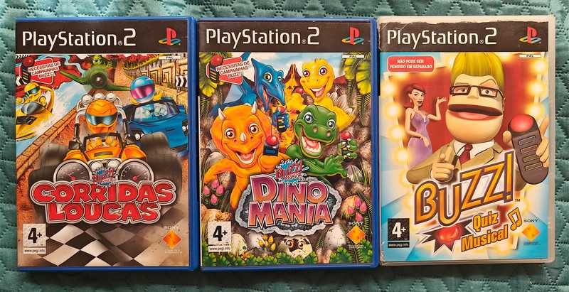 Buzz PS2 - 3 Jogos + Campainhas