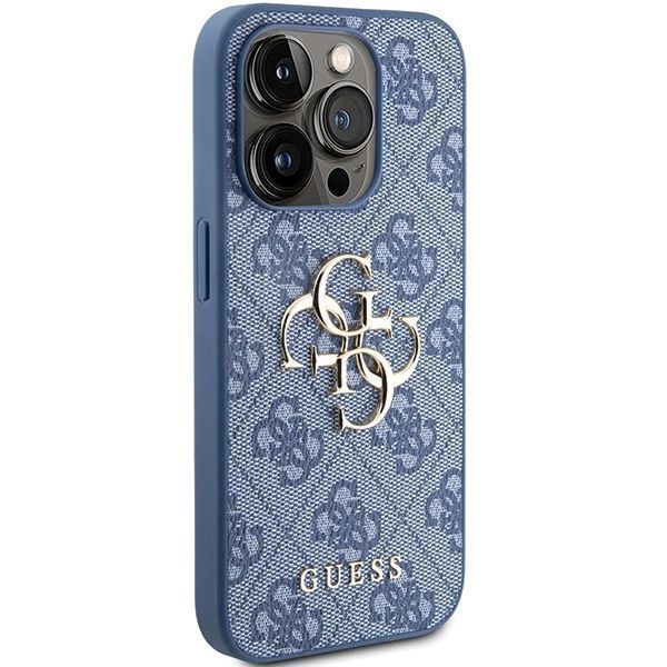 Etui Guess 4G Big Metal Logo Na Iphone 15 Pro - Niebieskie