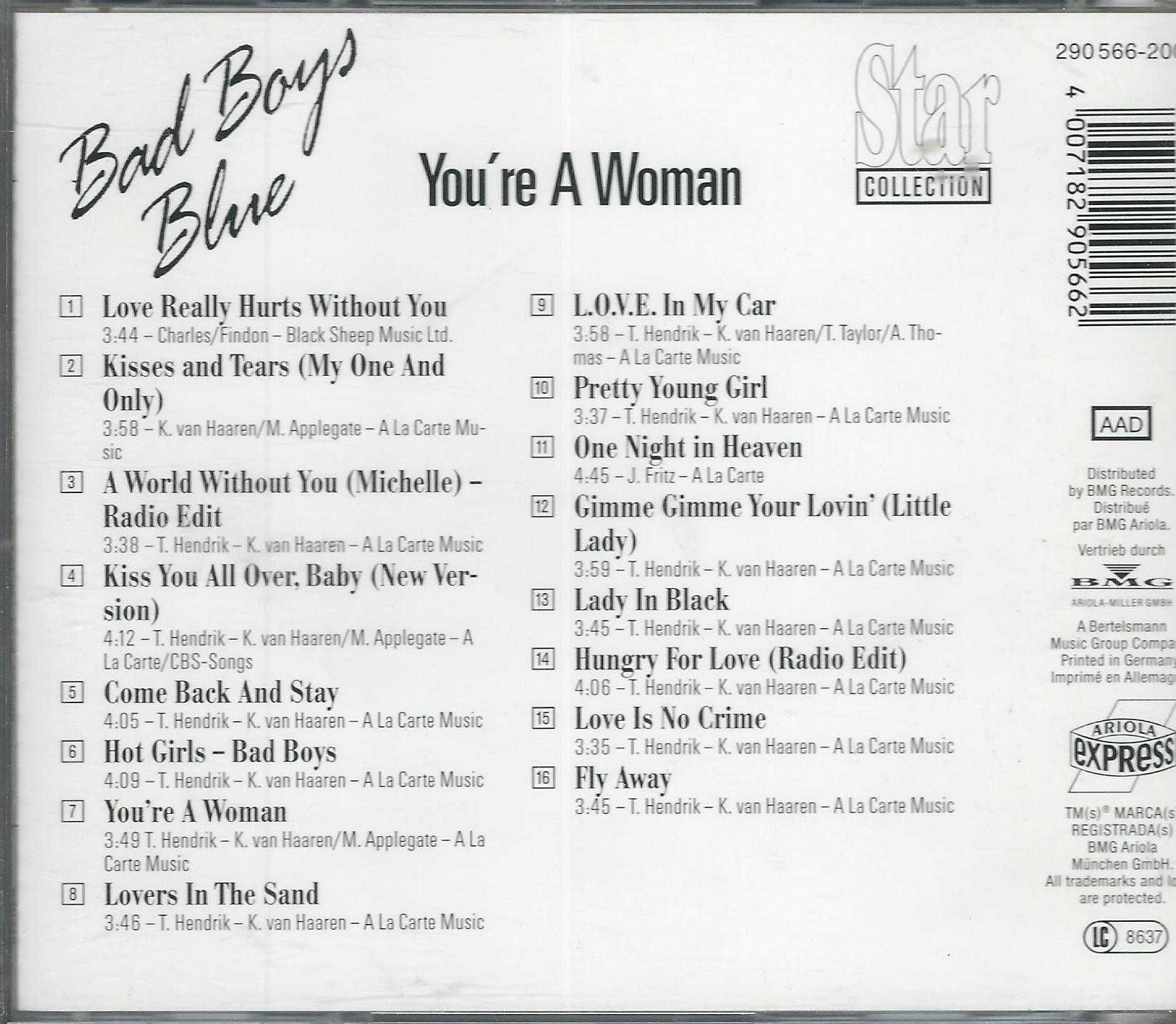 CD Bad Boys Blue - Star Collection-You're A Woman (1991) Ariola Expres