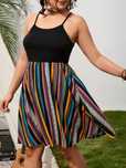 Sukienka Midi Wakacyjna Letnia Luźna Boho W Paski Casual Shein Xl 42