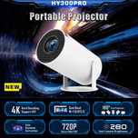 Projetor LED Android 11 _ 4K _ HD 720p _ WiFi 6 _ HY300 PRO Original
