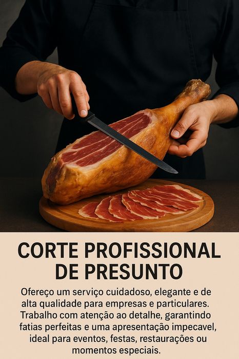 Serviço de corte de presunto profissional