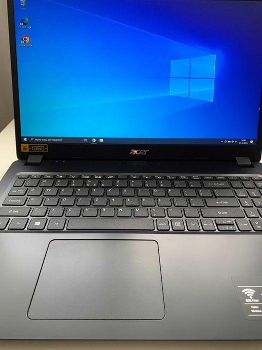 Laptop Acer i3-7th. DDR4-8Gb SSD-256Gb Bateria 5H Jak nowy!!