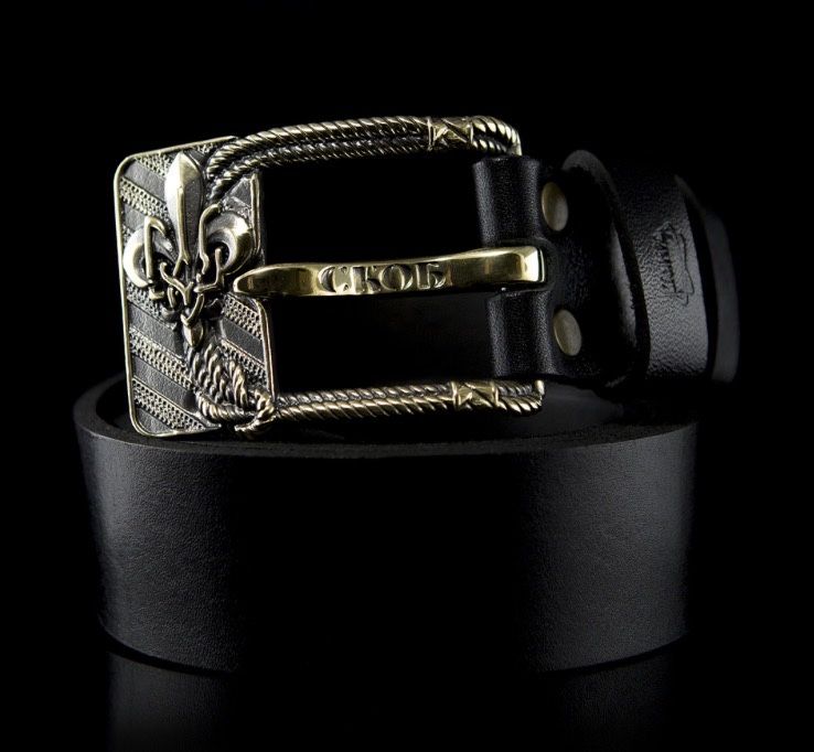 Шкіряний ремень КЛЯМРА "СКОБ