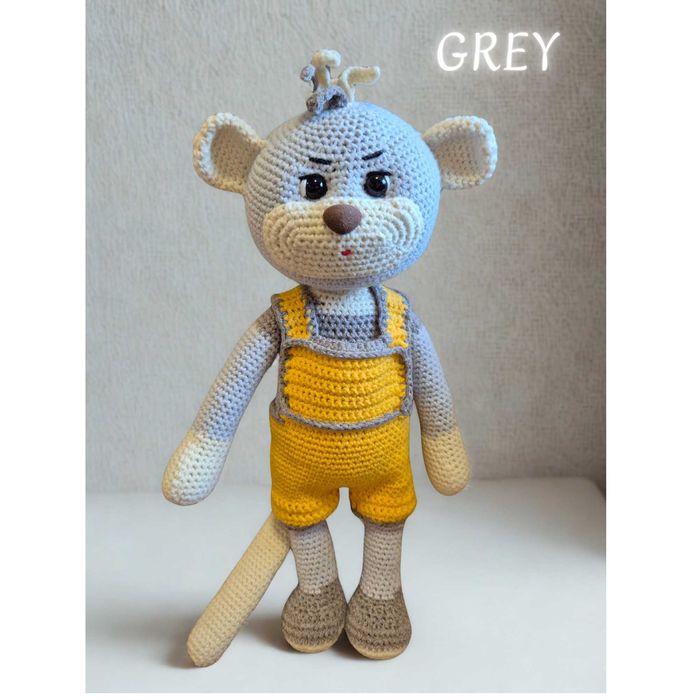 Rękodzieło - Małpka - Maskotka szydełkowa - Boże Narodzenie