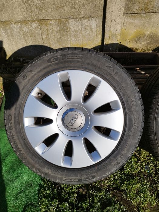 Felgi Aluminiowe AUDI R16 - 5x112 - 57.1 + opony letnie 215/55