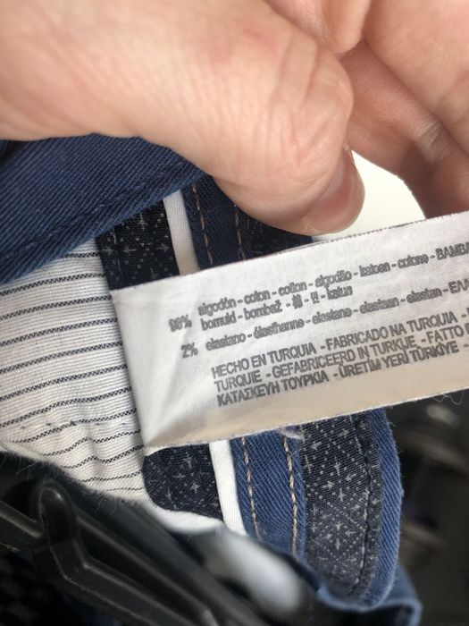 Spodnie meskie eleganckie granatowe Zara Men 42