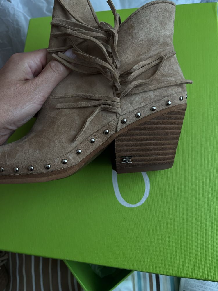 Ботильйони, ковбойські чоботи козаки SAM EDELMAN БЕЖЕВИЙ