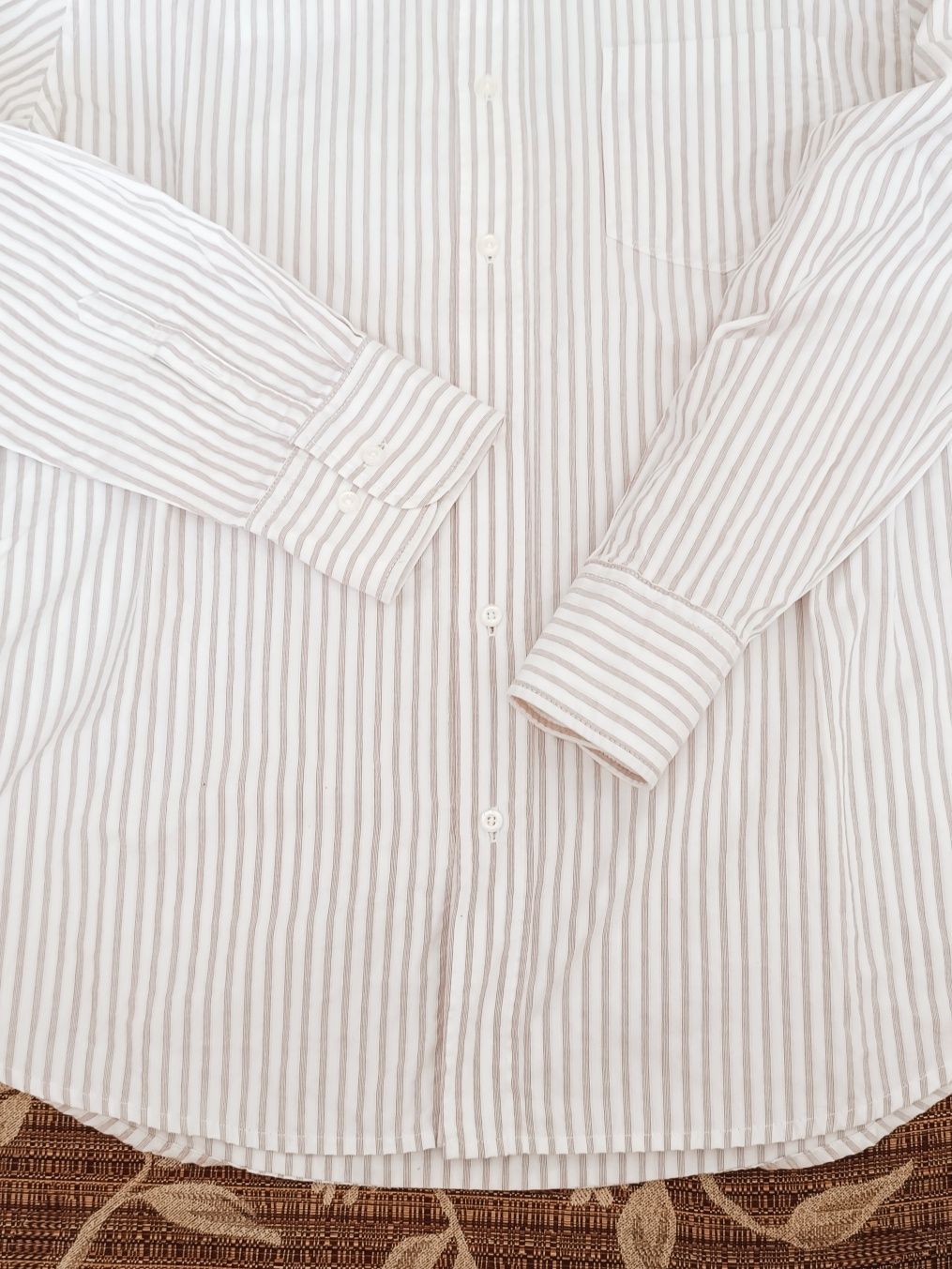 Koszula męska w pasy z tkaniny bawełnianej | Tom Tailor L