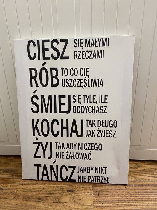 obraz plakat na ścianę cytat myśl