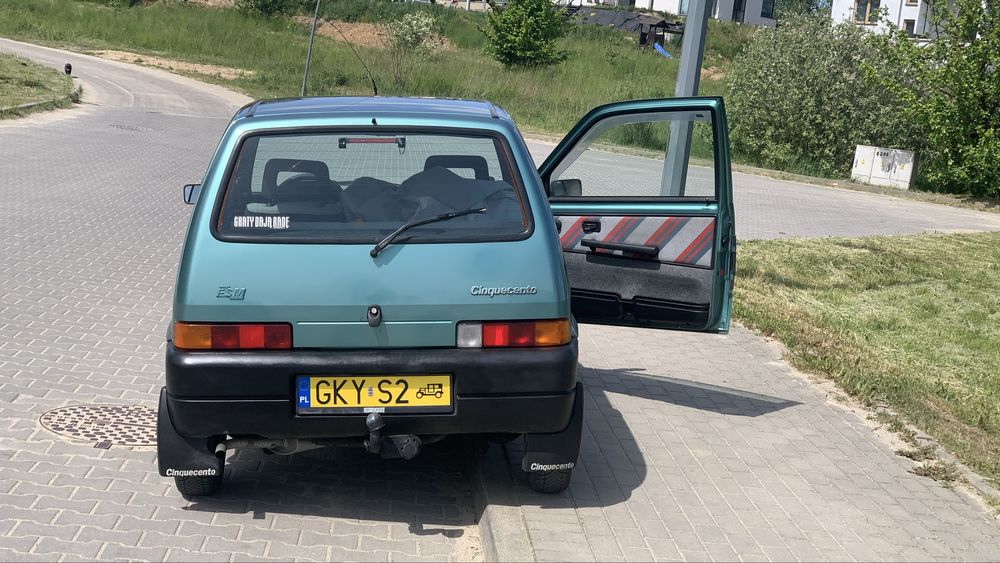 Fiat cinquecento fsm żółte tablice