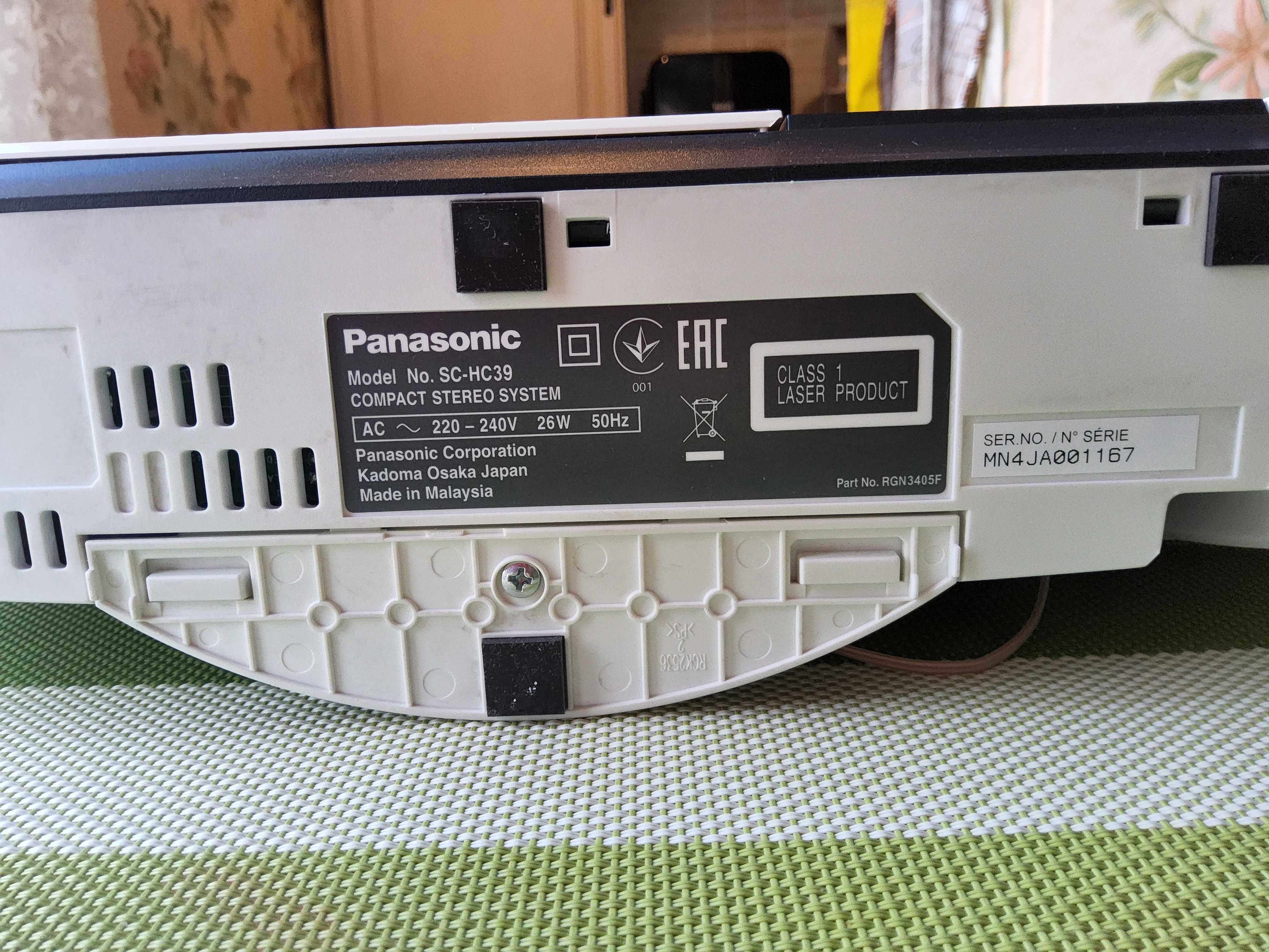 Музичний центр  Panasonic mod.No SC-HC39 стереосистема