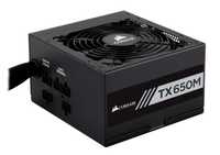 Zasilacz Corsair TX650M 650W Certyfikat 80 Plus Gold Pół modularny